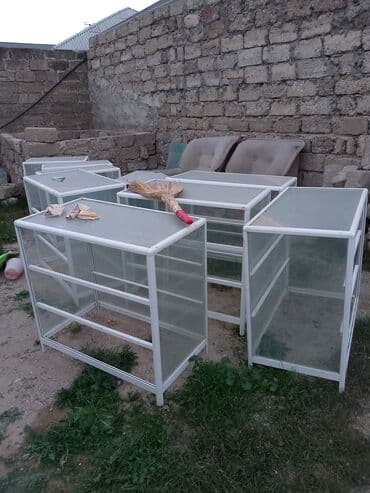 Şüşə vitrin/raf korpusları dəsti 8 ədəd - Ağ metal karkaslı, hər lalafo.az -da — 2 Şüşə vitrin/raf korpusları dəsti 8 ədəd - Ağ metal karkaslı, hər — 2