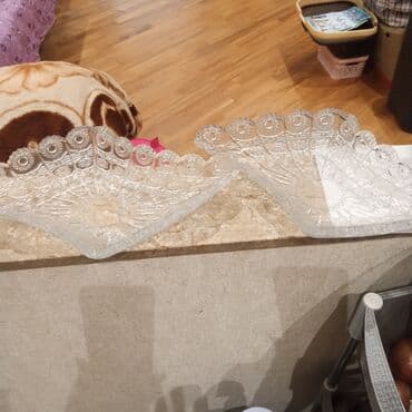 Şüşə dekorativ salat/mətbəx qabları dəsti - Material: şəffaf şüşə lalafo.az -da Şüşə dekorativ salat/mətbəx qabları dəsti - Material: şəffaf şüşə