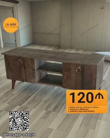 Düz TV altlığı, Polkalı, Taxtalı lalafo.az -da Düz TV altlığı, Polkalı, Taxtalı