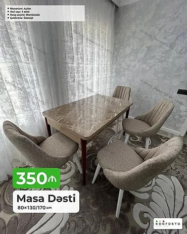 Masa Dəsti – 80×130/170 sm - Açılan mexanizm: masa kompakt 80×130 sm at lalafo.az Masa Dəsti – 80×130/170 sm - Açılan mexanizm: masa kompakt 80×130 sm