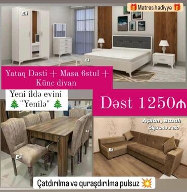 *🎄Yeni ildə Evini "Yenilə"🎄* ENDİRİM ! *Yataq dəsti + Künc divan+ lalafo.az -da *🎄Yeni ildə Evini "Yenilə"🎄* ENDİRİM ! *Yataq dəsti + Künc divan+