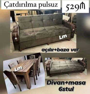 Divan + Masa dəsti Sifarişlə hazırlanır Dəst qiyməti: 529₼ Divan: 2.10 lalafo.az -da Divan + Masa dəsti Sifarişlə hazırlanır Dəst qiyməti: 529₼ Divan: 2.10