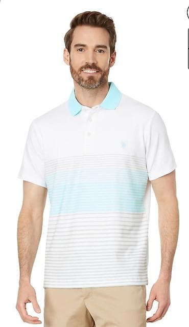 Мужское поло, U.S. Polo Assn, XL, цвет - Белый at lalafo.az Мужское поло, U.S. Polo Assn, XL, цвет - Белый