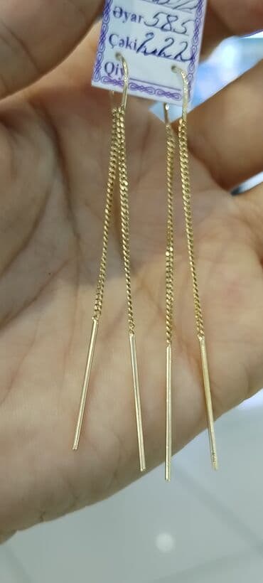 Sırğa, Sarı qızıl, 585 Əyar, 222 g lalafo.az -da Sırğa, Sarı qızıl, 585 Əyar, 222 g