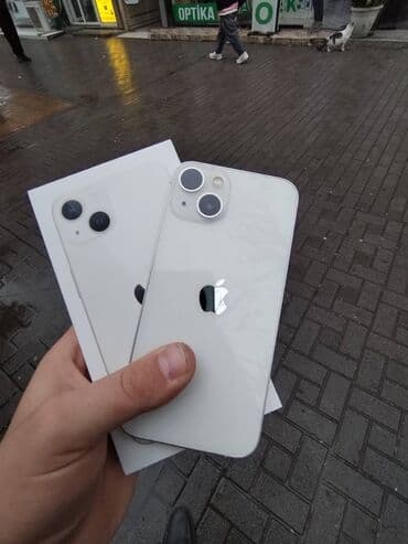 IPhone 13, 128 GB, Starlight, Zəmanət, Simsiz şarj, Face ID lalafo.az -da IPhone 13, 128 GB, Starlight, Zəmanət, Simsiz şarj, Face ID