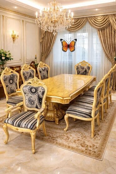 Qonaq otağı üçün, İşlənmiş, Kvadrat masa, 8 stul lalafo.az -da Qonaq otağı üçün, İşlənmiş, Kvadrat masa, 8 stul