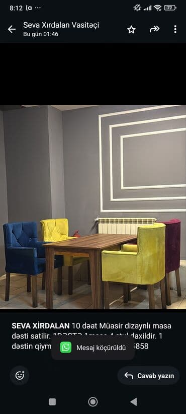*SEVA XİRDALAN* 10 dəat Müasir dizaynlı masa dəsti satilir. 1DƏSTƏ lalafo.az -da *SEVA XİRDALAN* 10 dəat Müasir dizaynlı masa dəsti satilir. 1DƏSTƏ