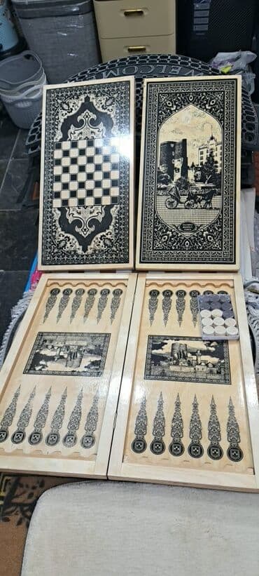 Dəbilqələr: Ağacdan hazırlanmış 3‑in‑1 stolüstü oyun dəsti. Xüsusiyyətlər: - lalafo.az -da — 1 Dəbilqələr: Ağacdan hazırlanmış 3‑in‑1 stolüstü oyun dəsti. Xüsusiyyətlər: - — 1