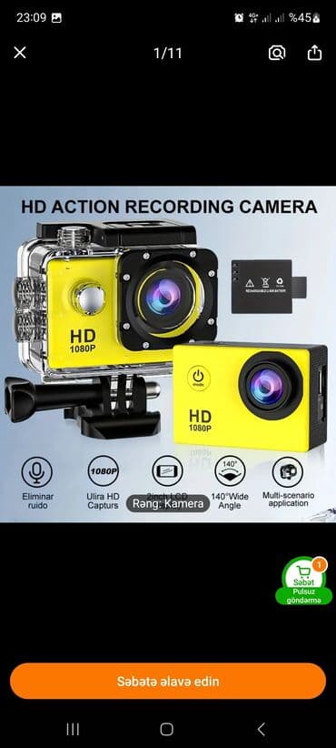 Kask Kamerası satılır. Sarı rəngdədir, Bağlı qutudadır mikro kart lalafo.az -da Kask Kamerası satılır. Sarı rəngdədir, Bağlı qutudadır mikro kart