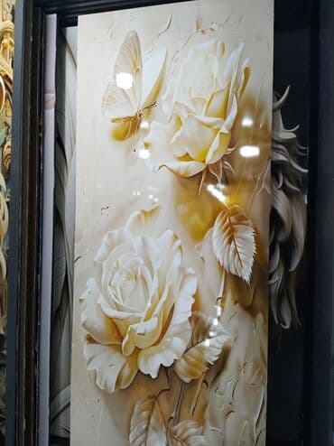Dekorativ divar paneli – 3D gül və kəpənək kompozisiyası - Material lalafo.az -da Dekorativ divar paneli – 3D gül və kəpənək kompozisiyası - Material