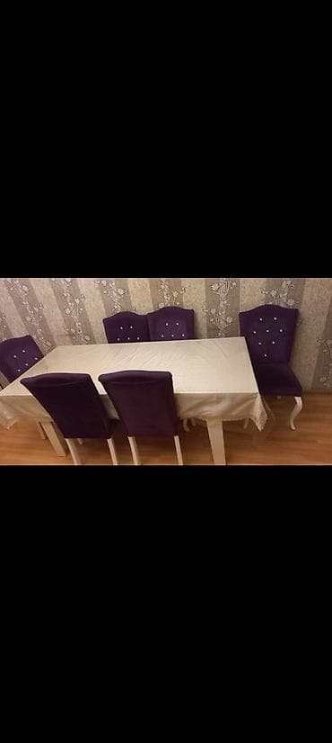 Qonaq otağı üçün, İşlənmiş, Künc masa, 6 stul lalafo.az -da Qonaq otağı üçün, İşlənmiş, Künc masa, 6 stul