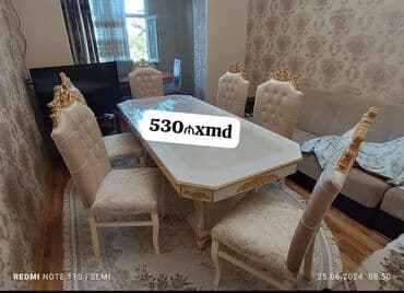 Qonaq otağı üçün, Yeni, Açılmayan, Dördbucaq masa, 6 stul lalafo.az -da Qonaq otağı üçün, Yeni, Açılmayan, Dördbucaq masa, 6 stul