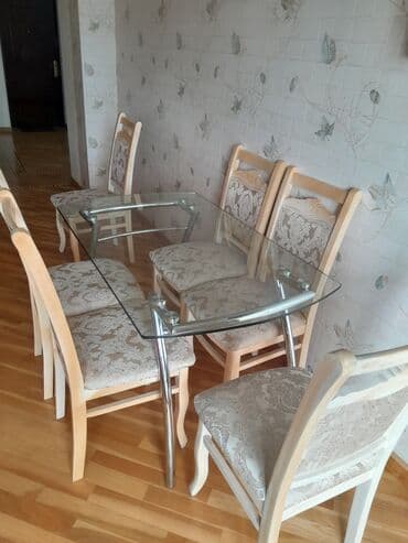 Mətbəx üçün, İşlənmiş, Açılmayan, Kvadrat masa, 6 stul lalafo.az -da Mətbəx üçün, İşlənmiş, Açılmayan, Kvadrat masa, 6 stul