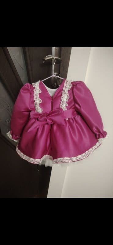 Uşaq üçün bayramlıq don - Rəng: tünd çəhrayı/mağenta - Parça: atlas lalafo.az -da Uşaq üçün bayramlıq don - Rəng: tünd çəhrayı/mağenta - Parça: atlas