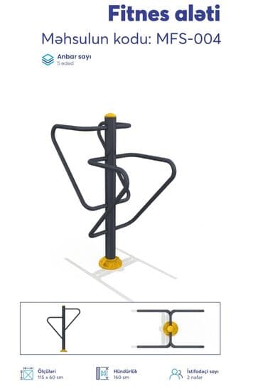 Dəbilqələr: Açıq hava fitnes avadanlıqları – sarı/qrafit rəng palitrası, metal lalafo.az -da — 5 Dəbilqələr: Açıq hava fitnes avadanlıqları – sarı/qrafit rəng palitrası, metal — 5