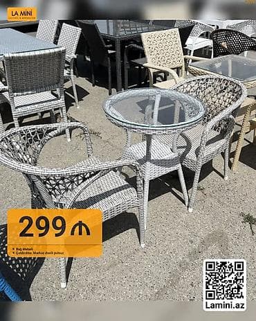 Bağ mebeli dəsti – 2 ədəd rattan üslublu kreslo + 1 ədəd şüşə səthli lalafo.az -da Bağ mebeli dəsti – 2 ədəd rattan üslublu kreslo + 1 ədəd şüşə səthli