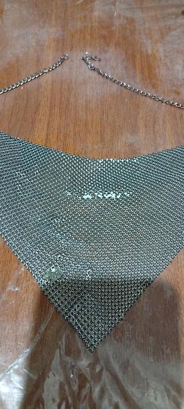 Metal mesh boyun bəzəyi (bib tipli kolye. - lalafo.az -da Metal mesh boyun bəzəyi (bib tipli kolye. -