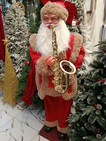 Şaxta baba, Hərəkətli, 180 sm 👉Əlində saksafon ilə şaxta baba, boyu lalafo.az -da Şaxta baba, Hərəkətli, 180 sm 👉Əlində saksafon ilə şaxta baba, boyu