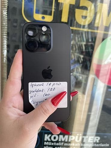 IPhone 16 Pro, 128 GB, Qara, Face ID lalafo.az -da IPhone 16 Pro, 128 GB, Qara, Face ID