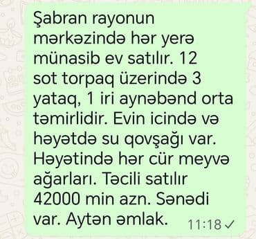 Şabran rayonun da ev satılır. Şəkilləri var kim istese yazsın bu lalafo.az -da Şabran rayonun da ev satılır. Şəkilləri var kim istese yazsın bu