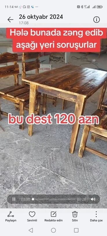 Bağ, çöl masa və oturacaq dəstləri lalafo.az -da Bağ, çöl masa və oturacaq dəstləri