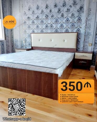 İkinəfərlik çarpayı, Bazalı, Matras ilə, Siyirməli lalafo.az -da İkinəfərlik çarpayı, Bazalı, Matras ilə, Siyirməli