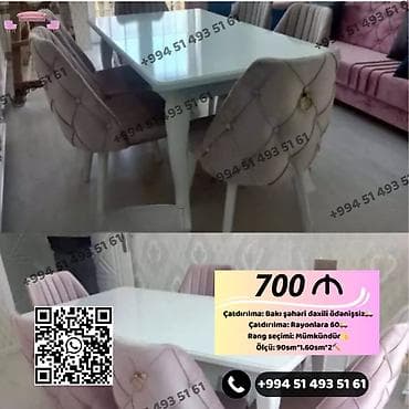 Qonaq otağı üçün, Yeni, Açılan, Dördbucaq masa, 6 stul lalafo.az -da Qonaq otağı üçün, Yeni, Açılan, Dördbucaq masa, 6 stul