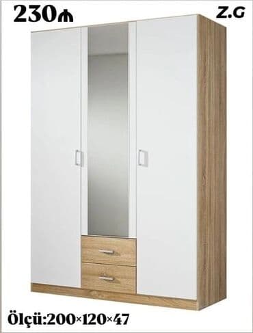 Açılan, 3 qapılı Düz dolab, Qarderob, paltar dolabı lalafo.az -da Açılan, 3 qapılı Düz dolab, Qarderob, paltar dolabı