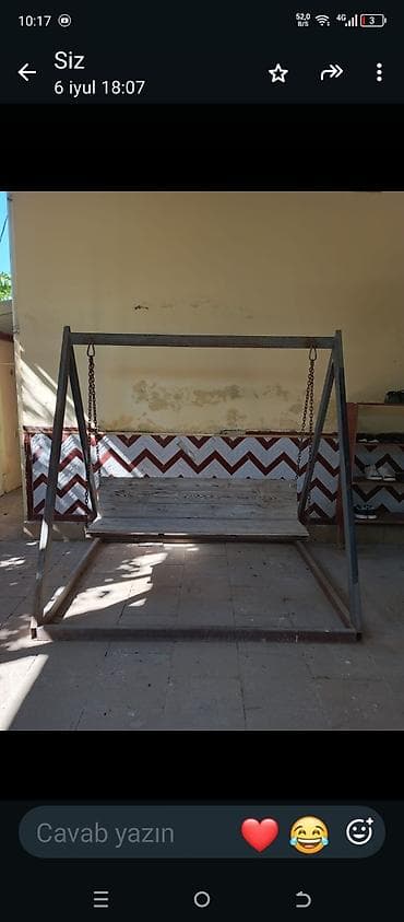 İşlənmiş, Skamya-yelləncəl, Zontiksiz, Metal lalafo.az -da İşlənmiş, Skamya-yelləncəl, Zontiksiz, Metal