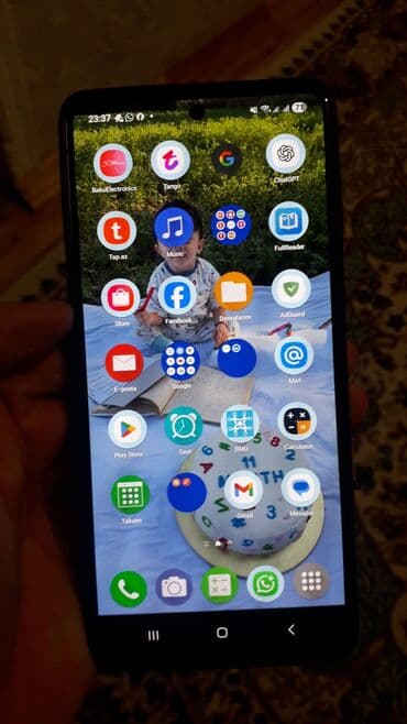 Samsung Galaxy A73 5G, 256 GB, rəng - Boz, Sensor, Barmaq izi, İki sim kartlı lalafo.az -da Samsung Galaxy A73 5G, 256 GB, rəng - Boz, Sensor, Barmaq izi, İki sim kartlı