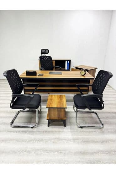 Ofis mebel dəsti – rəhbər masa və qonaq zonası Komplektin tərkibi: - lalafo.az -da Ofis mebel dəsti – rəhbər masa və qonaq zonası Komplektin tərkibi: -