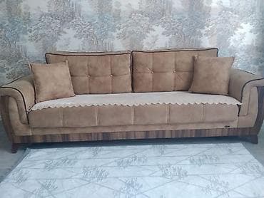 Mebel növü: 3 nəfərlik divan - Rəng: isti qum/bej tonları, tünd künc lalafo.az -da Mebel növü: 3 nəfərlik divan - Rəng: isti qum/bej tonları, tünd künc