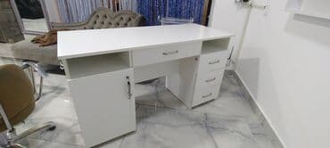 Sifarişlə işçi masaları: Təcili !!!Ağ rəngli geniş iş/kompüter masası - Material: laminat/LDSP lalafo.az -da — 1 Sifarişlə işçi masaları: Təcili !!!Ağ rəngli geniş iş/kompüter masası - Material: laminat/LDSP — 1