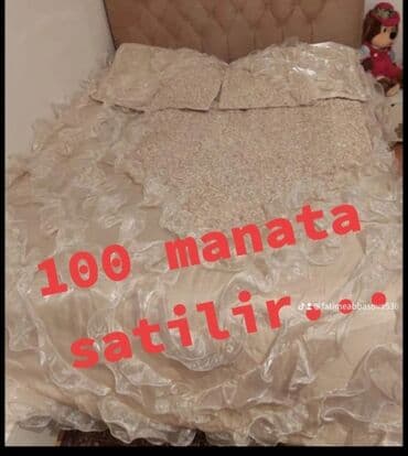 Yataq üçün İşlənmiş Qaşlı rəng - Qızılı Yataq örtüyü, Pulsuz çatdırılma lalafo.az -da Yataq üçün İşlənmiş Qaşlı rəng - Qızılı Yataq örtüyü, Pulsuz çatdırılma