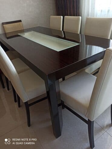 Masa + 8 eded stul lalafo.az -da Masa + 8 eded stul