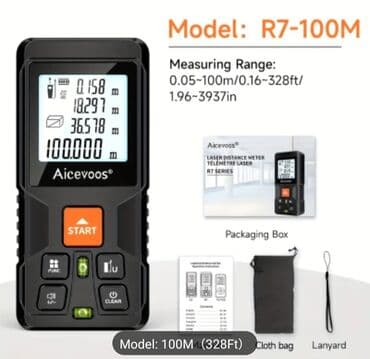 Yeni Lazer məsafə ölçən, Hesablama funksiyalı, Ünvandan götürmə, Ödənişli çatdırılma lalafo.az -da Yeni Lazer məsafə ölçən, Hesablama funksiyalı, Ünvandan götürmə, Ödənişli çatdırılma