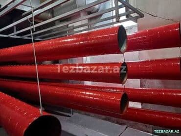 havalandirma ustası: Qırmızı rəngdə spiral (boru) ventilyasiya kanalları - Material lalafo.az -da — 1 havalandirma ustası: Qırmızı rəngdə spiral (boru) ventilyasiya kanalları - Material — 1