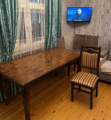 Qonaq otağı üçün, İşlənmiş, Açılan, Kvadrat masa, 6 stul lalafo.az -da Qonaq otağı üçün, İşlənmiş, Açılan, Kvadrat masa, 6 stul