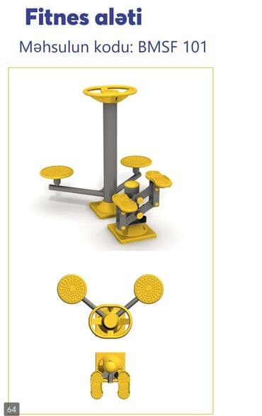 Dəbilqələr: Açıq hava fitnes avadanlıqları – sarı/qrafit rəng palitrası, metal lalafo.az -da — 23 Dəbilqələr: Açıq hava fitnes avadanlıqları – sarı/qrafit rəng palitrası, metal — 23