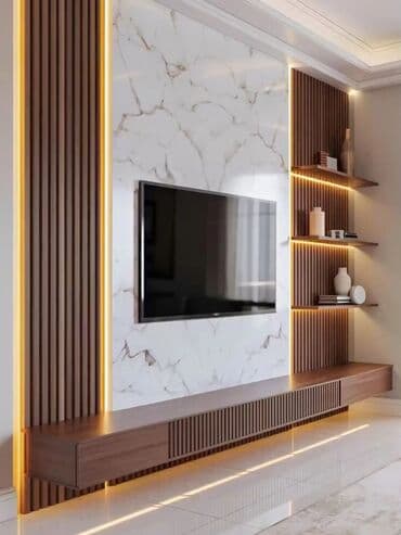 TV стенды на заказ: С выдвижными ящиками, С полками, МДФ at lalafo.az — 5 TV стенды на заказ: С выдвижными ящиками, С полками, МДФ — 5