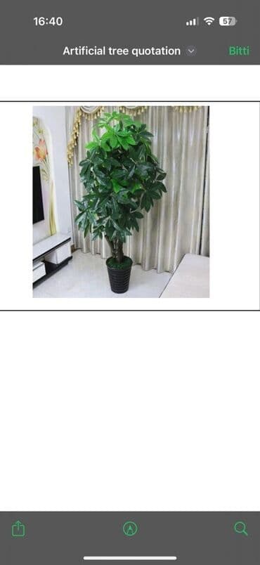 Bitki dərmanları: Böyük ölçülü dekorativ süni bitkilər – interyer üçün real görünüşlü lalafo.az -da — 4 Bitki dərmanları: Böyük ölçülü dekorativ süni bitkilər – interyer üçün real görünüşlü — 4