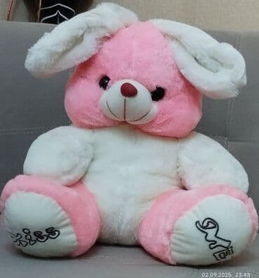 Böyük ölçülü plyuş oyuncaq dovşan - Rəng: açıq çəhrayı və ağ - lalafo.az -da Böyük ölçülü plyuş oyuncaq dovşan - Rəng: açıq çəhrayı və ağ -