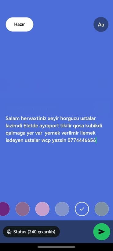 Bənna tələb olunur, 1-2 illik təcrübə, 6/1, Ayda 2 dəfə ödəniş lalafo.az -da Bənna tələb olunur, 1-2 illik təcrübə, 6/1, Ayda 2 dəfə ödəniş