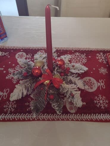 Yeni il mövzusunda dekorativ şam kompozisiyası - Mərkəzdə uzun lalafo.az -da Yeni il mövzusunda dekorativ şam kompozisiyası - Mərkəzdə uzun