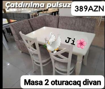 Künc divan və masa desti yeni mətbəx mebeli reng seçimi var lalafo.az -da Künc divan və masa desti yeni mətbəx mebeli reng seçimi var