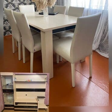 Qonaq otağı üçün, İşlənmiş, Kvadrat masa, 6 stul lalafo.az -da Qonaq otağı üçün, İşlənmiş, Kvadrat masa, 6 stul