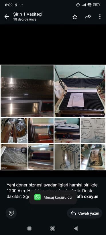 Yeni doner biznesi avadanliqlari hamisi birlikde 1200 Azn. Her biri lalafo.az -da Yeni doner biznesi avadanliqlari hamisi birlikde 1200 Azn. Her biri