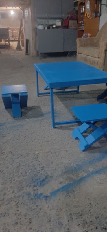 Качели: Квадратный стол, 4 стула, Складной, Со стульями, Дерево at lalafo.az — 5 Качели: Квадратный стол, 4 стула, Складной, Со стульями, Дерево — 5