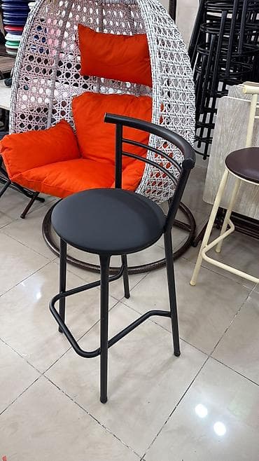 Metall bar taburesi – müasir dizayn - Rəng: mat qara - Material: toz lalafo.az -da Metall bar taburesi – müasir dizayn - Rəng: mat qara - Material: toz
