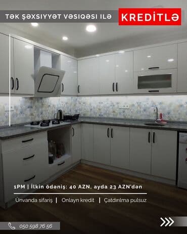 новые кухонные гарнитуры: Кухонный гарнитур на заказ, Самозакрывающие петли, Ламинат простой, Есть кредит, Бесплатная доставка at lalafo.az — 4 новые кухонные гарнитуры: Кухонный гарнитур на заказ, Самозакрывающие петли, Ламинат простой, Есть кредит, Бесплатная доставка — 4